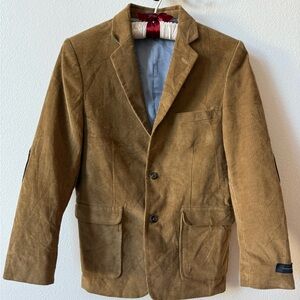 EUC Vintage Tommy Hilfiger Boys Corduroy Elbow Patch Blazer Suit Jacket Size 14